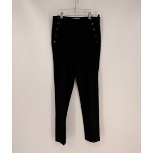 Per Se by Carlisle Pants Women 6 Black Sailor Button  Silk Lined Professional